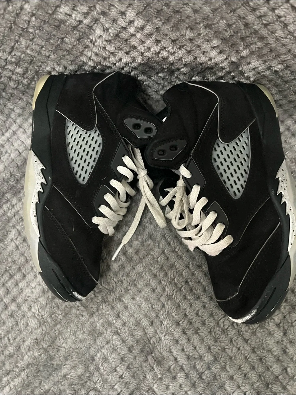 ✨ Nike Air Jordan 5 Retro GS Black Metallic Reimagined sneakers